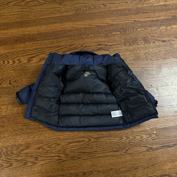 Navy, Polo Ralph Lauren puffer coat. - Picture 3 of 4